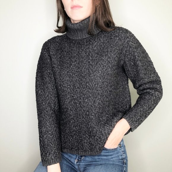 Vintage Alpca Wool Blend Turtleneck Knit Sweater - Picture 1 of 4